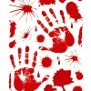 Blutige Hände & Blutspritzer Fenstersticker -Halloween Tischdekoration Geschaft blutige haende und blood splatter fenstersticker blutige hanede und blutspritzer fensterfolie halloween deko..51262 01