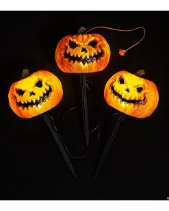 Böse Kürbis Gehweg Lichter Mit Licht Und Sound -Halloween Tischdekoration Geschaft boese kuerbis gehweg lichter jackolantern pathway markers halloween und horror deko 37579 2