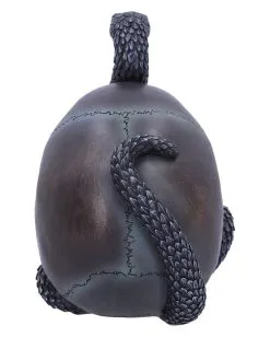 Schuppige Schlange In Totenkopf 19cm -Halloween Tischdekoration Geschaft das schicksal der schlange gothic schaedel 19cm serpentine fate gothic snake skull gothic deko totenkopf 53993 3