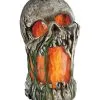 Flammeneffekt Moder Totenschädel Deko -Halloween Tischdekoration Geschaft flammeneffekt horror totenschaedel deko halloween und horror deko halloween skull animated prop 53548