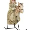 Geistermädchen Auf Schaukelpferd Halloween Animatronic -Halloween Tischdekoration Geschaft geistermaedchen auf schaukelpferd halloween animatronic rocking horese dolly animated prop 51449