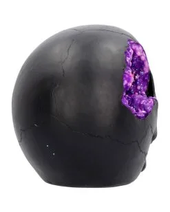 Geode Totenschädel Mit Violettem Gothic Glitter 13 Geode Totenschädel Mit Violettem Gothic Glitter -Halloween Tischdekoration Geschaft geode totenkopf mit violetten gothic glitzer geode skull with purple gothic glitter 39526 05