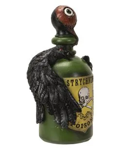 Giftflasche Mit Blutigem Augapfel & Krähe 20cm -Halloween Tischdekoration Geschaft giftflasche mit blutigem auge und schwarzem rabe poision bottle with bloody eyeball and raven gothic deko 54745 04