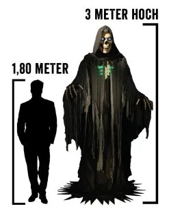 Gigantisches Skelett Phantom Halloween Animatronic -Halloween Tischdekoration Geschaft gigantischer skelett reaper halloween animatronic skeleton reaper halloween animatronic prop halloween deko 51242