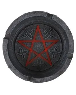Runder Pentagramm Aschenbecher -Halloween Tischdekoration Geschaft gothic pentagramm aschenbecher gothic pentagram ashtray gothic wohnaccessoire 53272 02
