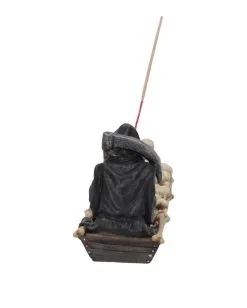 Sensenmann Mit Fähre Räucherstäbchenhalter 12 Sensenmann Mit Fähre Räucherstäbchenhalter -Halloween Tischdekoration Geschaft grim reaper faehrmann raeucherstaebchenhalter grim reaper ferryman insence holder gothic deko 39254 05
