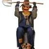 Schaurige Kürbis Vogelscheuche Halloween Animatronic -Halloween Tischdekoration Geschaft grinsende kuerbis vogelscheuche halloween animatronic jack pumpkin halloween animatronic halloween und horror deko und animatronics 50974