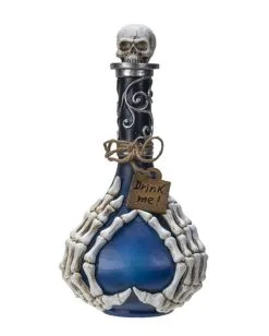 Skelett Giftflasche Mit Totenkopf -Halloween Tischdekoration Geschaft halloween giftflasche mit leuchtaugen poison bottle with glowing eyes skelett deko halloween 52537 02