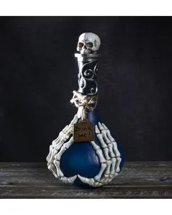 Skelett Giftflasche Mit Totenkopf -Halloween Tischdekoration Geschaft halloween giftflasche mit leuchtaugen poison bottle with glowing eyes skelett deko halloween 52537 03