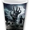 Halloween Pappbecher Zombie Friedhof 6 St. -Halloween Tischdekoration Geschaft halloween zombie friedhof pappbecher halloween zombie graveyard paper cups halloween friedhof dekoration 53191