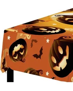 Tischdecke Happy Halloween Kürbis 9 Tischdecke Happy Halloween Kürbis -Halloween Tischdekoration Geschaft happy halloween kuerbis tischdecke happy halloween pumpkin tablecloth halloween deko kinder 53203 4