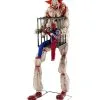 Killer Clown Mit Clown In Käfig Animatronic -Halloween Tischdekoration Geschaft horror clown mit clown in kaefig animatronic horror clown with clown in cage 38869 01