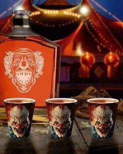 Horror Clown Zirkus Schnapsbecher 3 St. -Halloween Tischdekoration Geschaft horrorclown circus shot becher pappe horror clown circus shot mug cardboard horror zirkus dekoration 53167 2