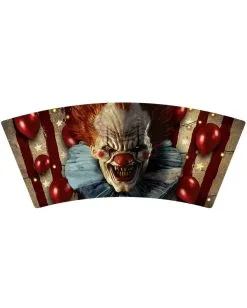 Horror Clown Zirkus Schnapsbecher 3 St. -Halloween Tischdekoration Geschaft horrorclown circus shot becher pappe horror clown circus shot mug cardboard horror zirkus dekoration 53167 3