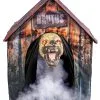 Hundehütte Mit Beweglichem Bluthund -Halloween Tischdekoration Geschaft hundehuette mit angreifendem killerhund halloween animatronic doghouse with moving bloodhound 51761 01
