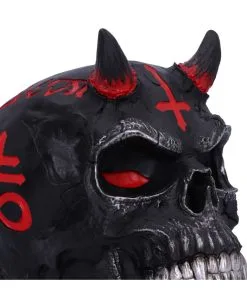 Infernal Teufels Totenschädel 20cm 14 Infernal Teufels Totenschädel 20cm -Halloween Tischdekoration Geschaft infernal teufels totenkopf infernal teufels totenschaedel infernal devil skull gothic deko 54566 06