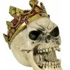 Totenschädel Mit Krone -Halloween Tischdekoration Geschaft kleiner totenkopf mit krone totenschaedel mit koenigskrone skull with crown 29415
