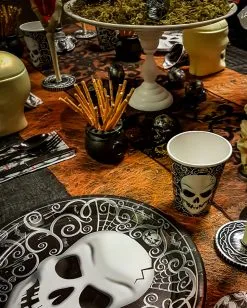 Mini Hexenkessel 12er Packung -Halloween Tischdekoration Geschaft mini hexenkessel halloween hexenkessel trick or treat koerbchen suesses oder saures geschenk kessel 19461 1