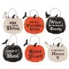 Mini-Kürbis Hängeornament -Halloween Tischdekoration Geschaft mini kuerbis haengeschild mini pumpkin hanging sign halloween deko halloween schild 53589 01