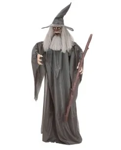 Mittelalterlicher Zauberer Halloween Animatronic 190cm