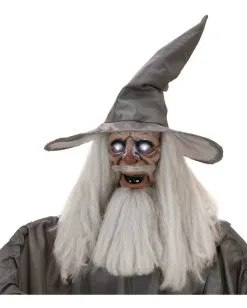 Mittelalterlicher Zauberer Halloween Animatronic 190cm -Halloween Tischdekoration Geschaft mittelalterlicher magier halloween animatronic medieval wizard halloween animatronic halloween dekoration 53778 03