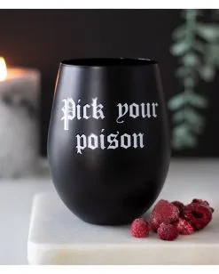 Wähle Dein Gift Weinglas -Halloween Tischdekoration Geschaft pick your poison weinglas pick your poison wine glass halloween homeware gothic homeware 53394 03