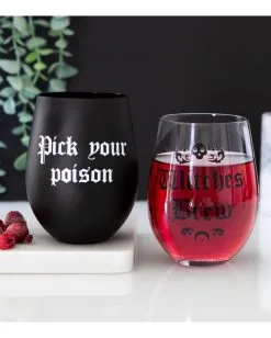 Wähle Dein Gift Weinglas -Halloween Tischdekoration Geschaft pick your poison weinglas pick your poison wine glass halloween homeware gothic homeware 53394 04