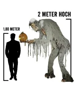 Großer Jack Reaper Mit Sprechendem Kürbis Halloween Animatronic -Halloween Tischdekoration Geschaft riesiger jack reaper mit sprechendem kuerbis halloween animatronic prowling jack reaper halloween prop animatronic horror und halloween deko 51244 4