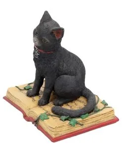 Schwarze Hexenkatze Mit Pentagramm -Halloween Tischdekoration Geschaft schwarze katze mit hexenbuch schwarze hexenkatze mit pentagramm witch cat eclipse 39250 02
