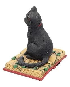 Schwarze Hexenkatze Mit Pentagramm -Halloween Tischdekoration Geschaft schwarze katze mit hexenbuch schwarze hexenkatze mit pentagramm witch cat eclipse 39250 03