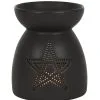 Schwarzer Pentagramm Duftöl Brenner -Halloween Tischdekoration Geschaft schwarze pentagram duftoel lampe schwarzer pentagram duftoel brenner black pentagram fragrance oil lamp 50641 01