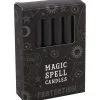 Schwarze "Schutz" Hexenkerzen 12 St. -Halloween Tischdekoration Geschaft schwarze schutz zauberkerzen black protection spell candles gothic deko 50668 01