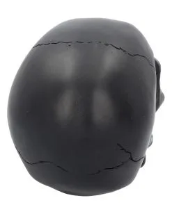 Schwarzer Totenschädel Mit Goldener Rose 15cm -Halloween Tischdekoration Geschaft schwarzer totenkopf mit goldener rose black skull with golden rose gothic deko gothic totenkopf 54621 05