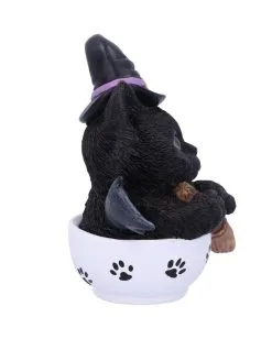 Schwarzes Hexen Kätzchen Mit Hexenbesen In Teetasse -Halloween Tischdekoration Geschaft schwarzes hexen kaetzchen in teetasse blck witch cat in tea cup halloween tichsdeko halloween figur 50723 04