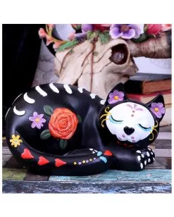 Schlafende Sugar Skull Katze 22cm 15 Schlafende Sugar Skull Katze 22cm -Halloween Tischdekoration Geschaft sleepy sugar skull katze schlafende sugar skull katze sleepy sugar skull cat 50725 07