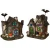 Scary Haunted House Mit LED 17cm 1 Scary Haunted House Mit LED 17cm -Halloween Tischdekoration Geschaft spooky haunted house mit led 17cm geisterhaus halloween deko spukhaus kunststein 54691