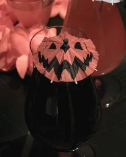 Creepy Pumpkin Cocktailschirmchen 15 St.