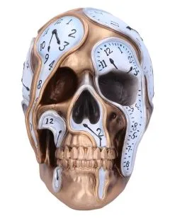 Die Zeit Vergeht Uhren Schädel 17,5cm -Halloween Tischdekoration Geschaft time goes by uhren schaedel 175cm time goes by clock skull die zeit vergeht totenkopf gothic deko 53997 2