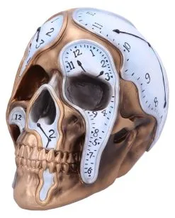 Die Zeit Vergeht Uhren Schädel 17,5cm -Halloween Tischdekoration Geschaft time goes by uhren schaedel 175cm time goes by clock skull die zeit vergeht totenkopf gothic deko 53997 3