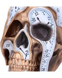 Die Zeit Vergeht Uhren Schädel 17,5cm -Halloween Tischdekoration Geschaft time goes by uhren schaedel 175cm time goes by clock skull die zeit vergeht totenkopf gothic deko 53997 5