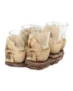 Totenschädel Schnapsglas Set 6 St. -Halloween Tischdekoration Geschaft totenkopf schnapsglas set totenschaedel schnapsglaeser skull shot glass set 50743 03