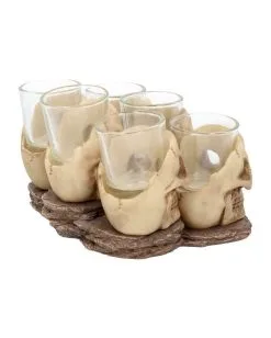 Totenschädel Schnapsglas Set 6 St. -Halloween Tischdekoration Geschaft totenkopf schnapsglas set totenschaedel schnapsglaeser skull shot glass set 50743 05