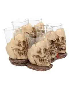 Totenschädel Schnapsglas Set 6 St. -Halloween Tischdekoration Geschaft totenkopf schnapsglas set totenschaedel schnapsglaeser skull shot glass set 50743 06