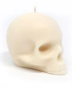 Totenschädelkerze Ohne Kiefer 6,5cm -Halloween Tischdekoration Geschaft totenkopfkerze ohne kiefer totenschaedelkerze ohne kiefer jawless skull candel gothic deko 53162 02