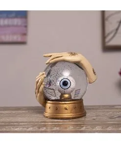 Hellseher Schneekugel Mit Auge 13cm -Halloween Tischdekoration Geschaft wahrsage kugel mit auge fortune teller globe with eye spirituelle deko okkulte deko 54739 06