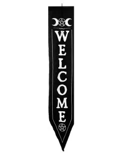 Witches Welcome Banner 2-tlg. Set -Halloween Tischdekoration Geschaft witches welcome banner set hexen dekoration halloween dekoration wicca decoration 52611 03