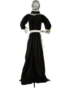 Zombie Dienstmagd Mit Licht & Sound 155cm -Halloween Tischdekoration Geschaft zombie dienstmaedchen mit licht und sound 155cm zombie maid with light and sound halloween animatronics 53364 3